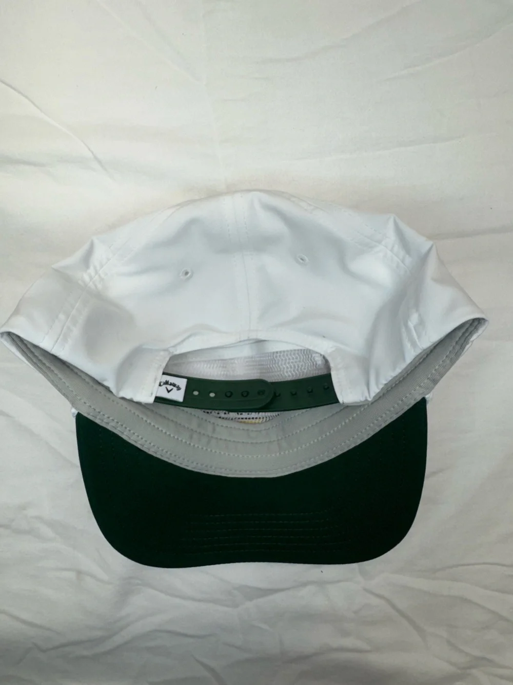 Callaway White and Green Kids Golf Cap with Script Logo